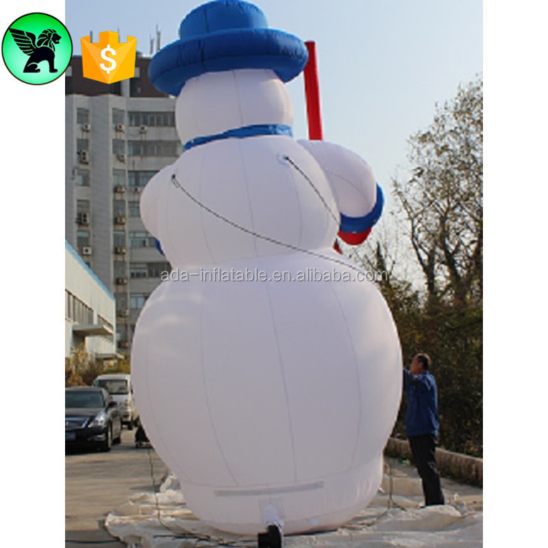 Broom Snowman Inflatable Customized 6m Advertising Inflatable Broom Snowman For Event A6946