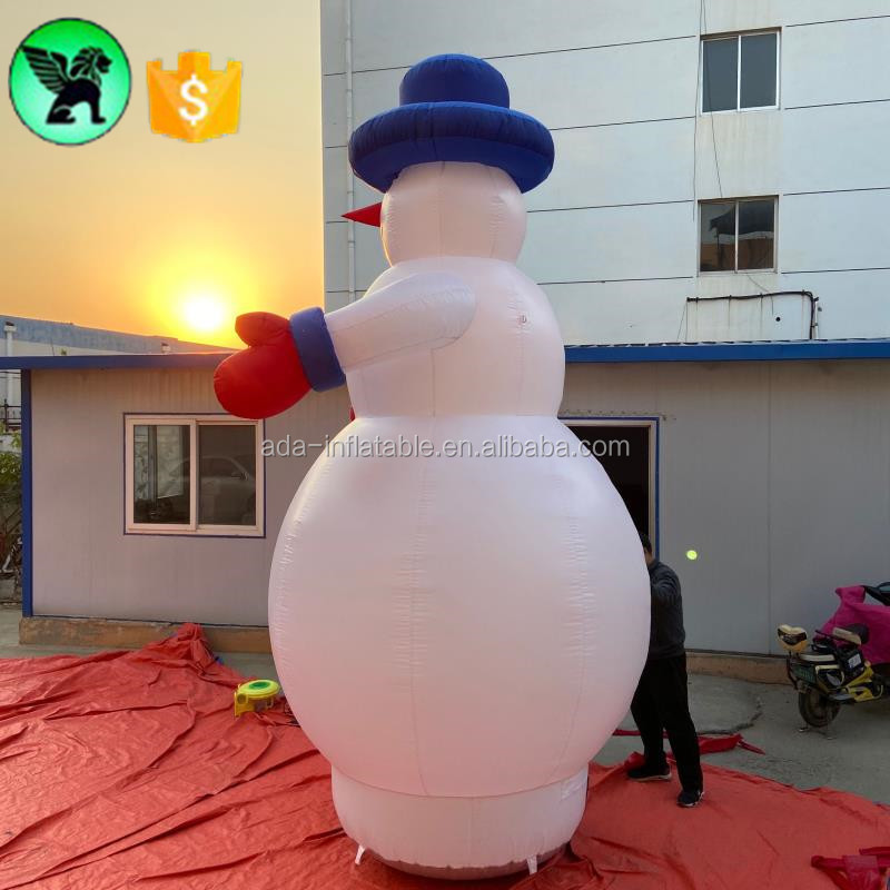 Christmas Advertising Snowman Inflatable Customized Giant Inflatable Christmas Snowman With Broom A6845