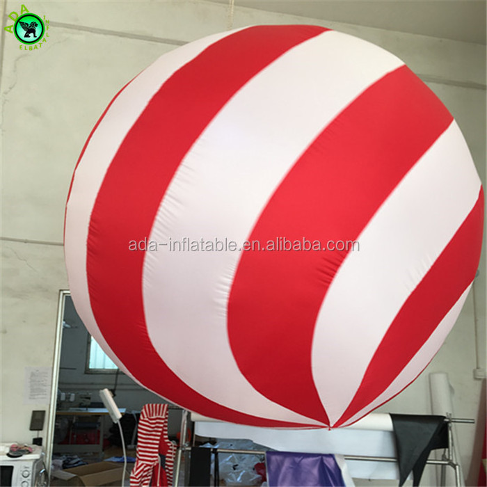 2m diameter inflatable balloon white and red circus theme ball inflatable christmas ball ST981