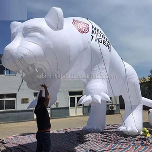 Customized logo available giant inflatable white panther inflatable animal leopard ST1257