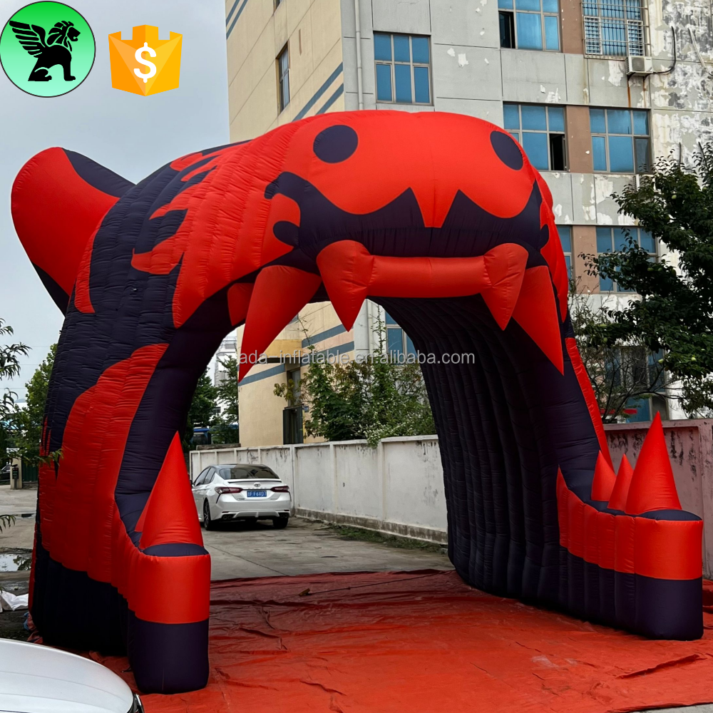 Advertising Animal Tunnel Inflatable Tiger Decoration Customized Giant Event Inflatable Animal Head For Festival A10097