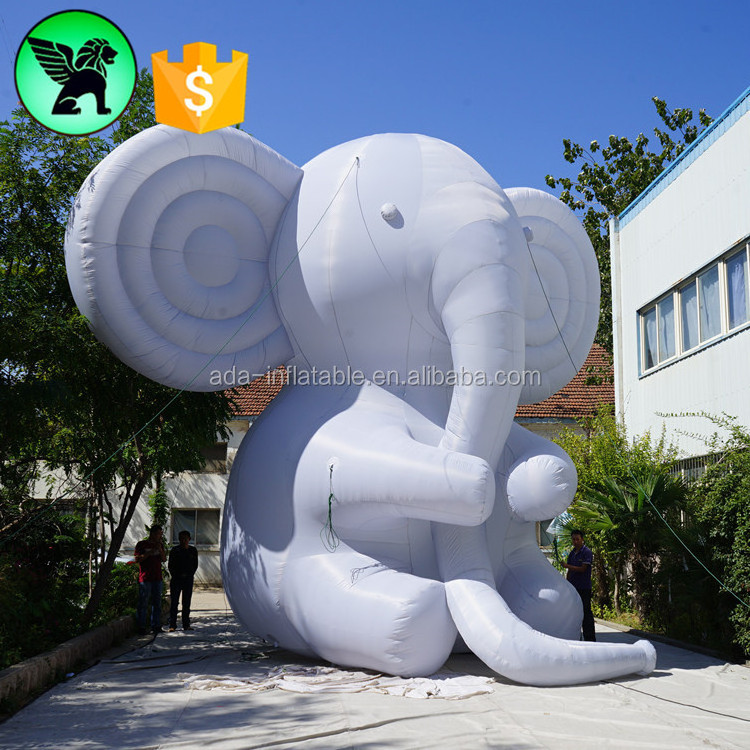 5m High Cute Event Advertising Inflatable Elephant Customized Giant Elephant Cartoon Inflatable A4782