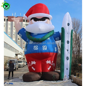 2018 Christmas event giant inflatable santa claus with ski ST914