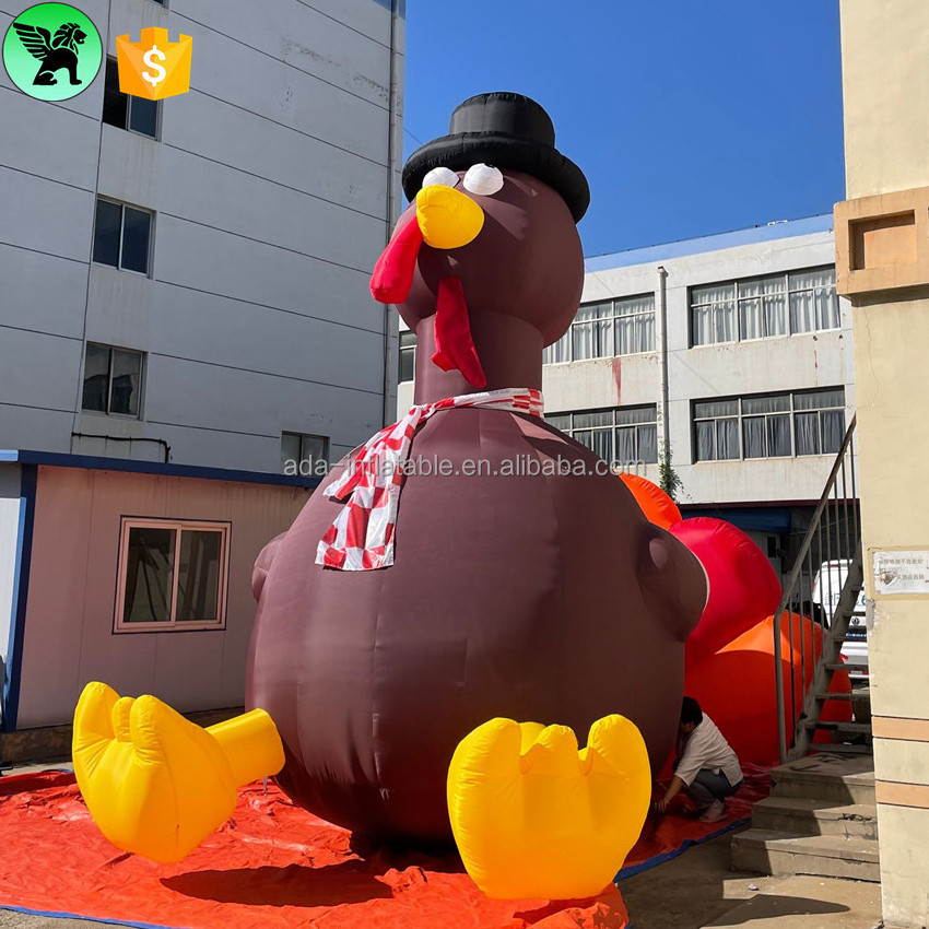 5m High Thanksgiving Day Advertising Inflatable Model Customized Giant Turkey Chicken Inflatable For Event Decoration A8614