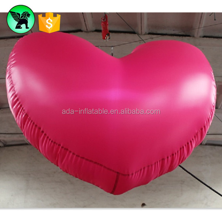 Shinny Event Hanging Inflatable Heart Customized 1m Giant Heart Inflatable For Party Decor A5303