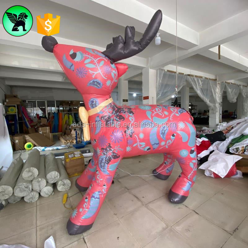 Inflatable Deer Costume Customized Lighting Reindeer Costume Inflatable For Christmas A7001