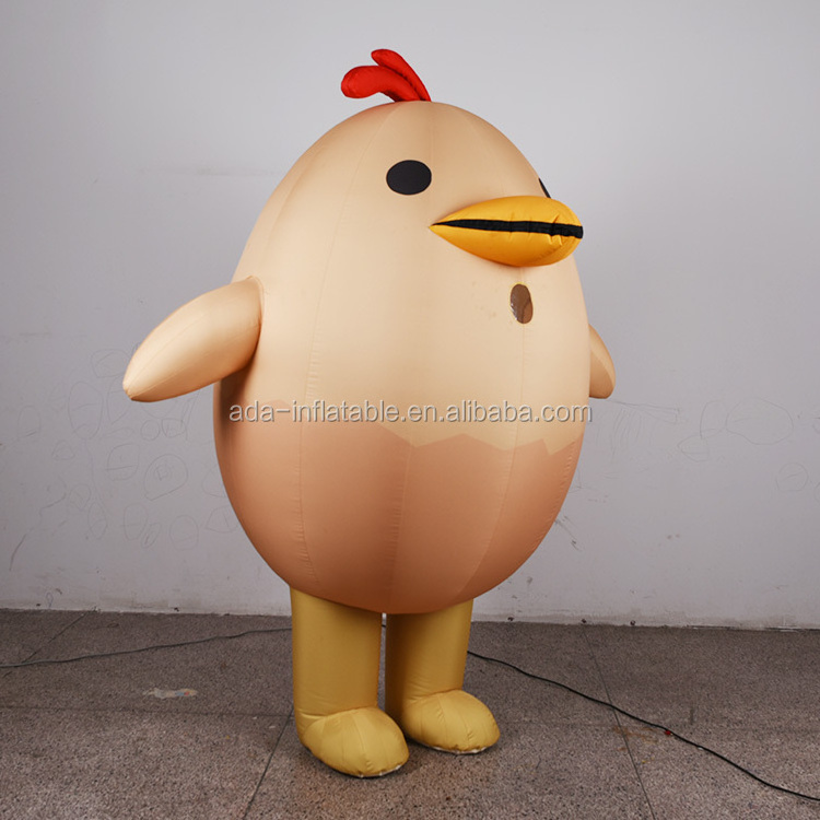 Advertising event decoration walking costume inflatable egg chicken for parade ST1374