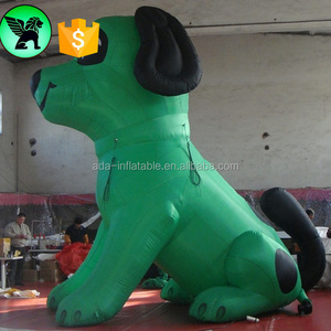 4m Green Inflatable Dalmatian Customized Giant Dalmatian Dog Inflatable For Festival Advertising A6321