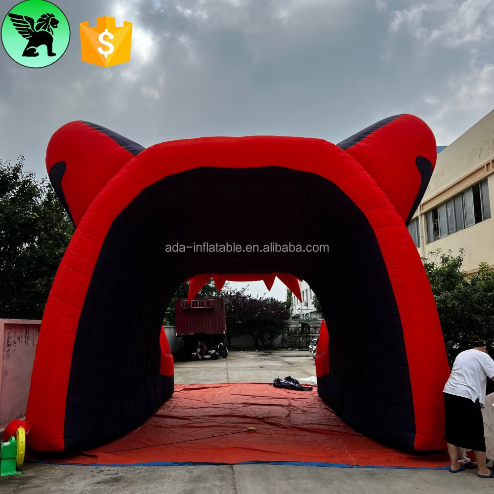 Advertising Animal Tunnel Inflatable Tiger Decoration Customized Giant Event Inflatable Animal Head For Festival A10097