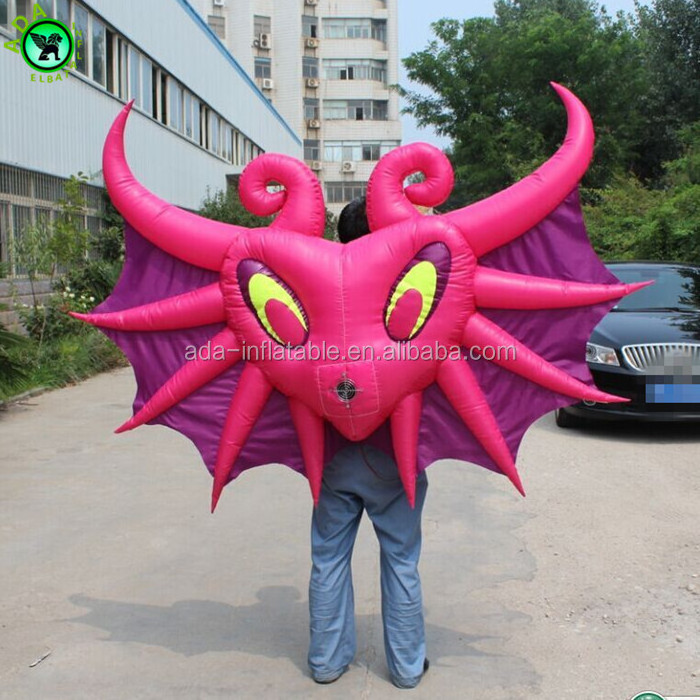 Custom design heart model inflatable bat wing halloween costumes ST900