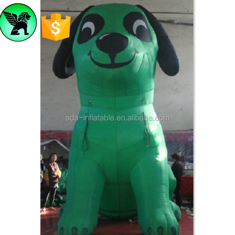 4m Green Inflatable Dalmatian Customized Giant Dalmatian Dog Inflatable For Festival Advertising A6321