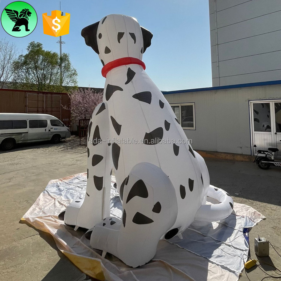 4m Advertising Dalmatians Inflatable Animal Customized 13ft High Cute Event Inflatable Dog With Cross A8903