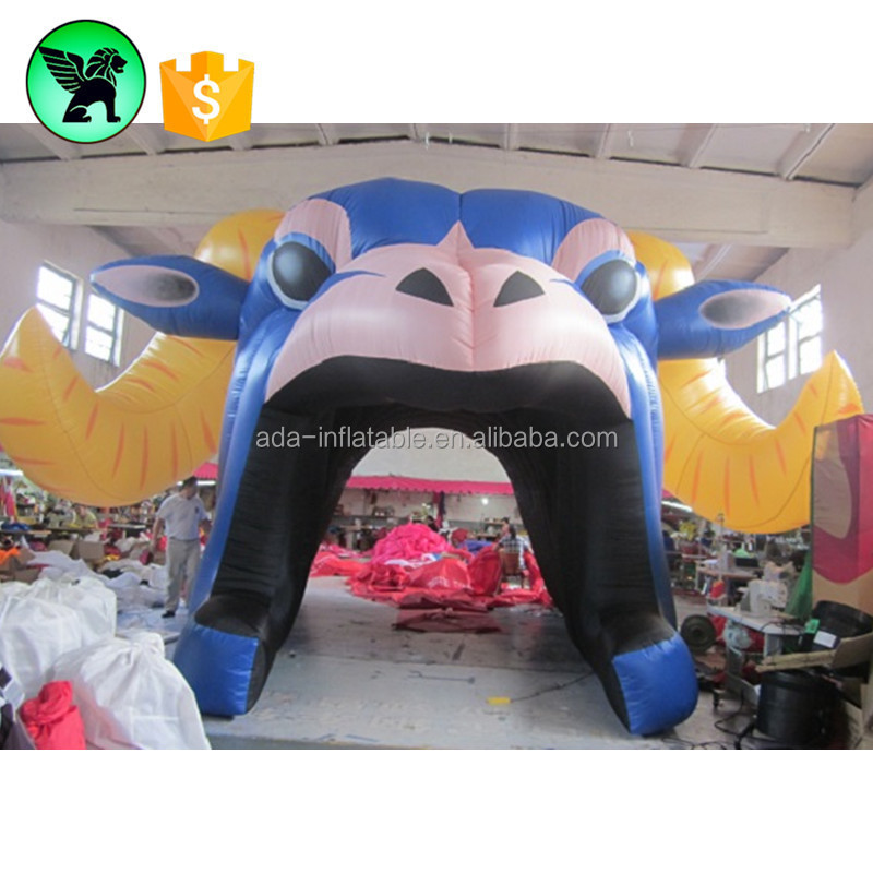 Giant Advertising Inflatable Goat Customized Event Goat Sheep Tunnel Inflatable Animal Entrance A7375