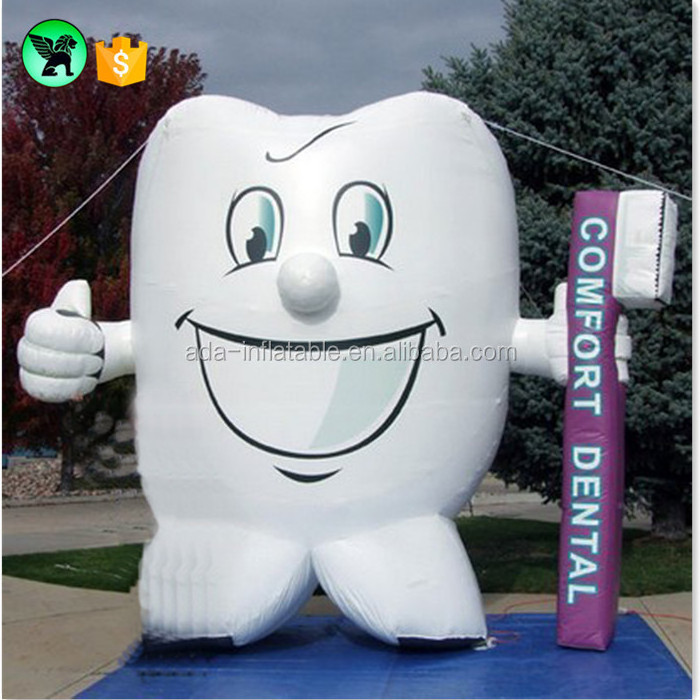 Advertising Giant Inflatable Tooth Cartoon Customized Event Promotional Tooth Inflatable For Sale A1058