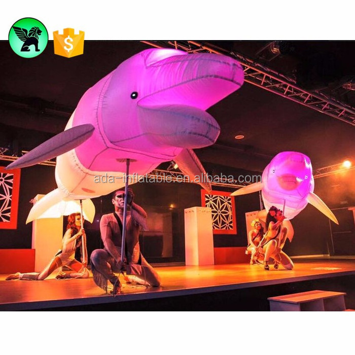 Giant 3.5m Long advertising inflatable hanging dolphin balloon for decoration ST176