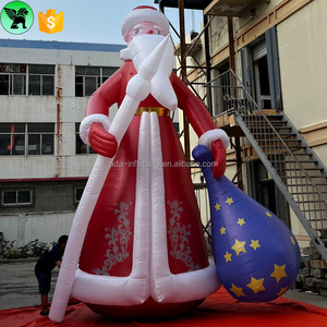 5.5m Giant Advertising Santa Claus Inflatable Decoration Customized Festival Event Inflatable Santa Claus For Holiday A9707