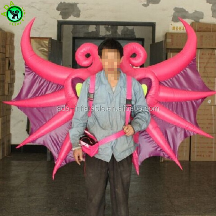 Custom design heart model inflatable bat wing halloween costumes ST900