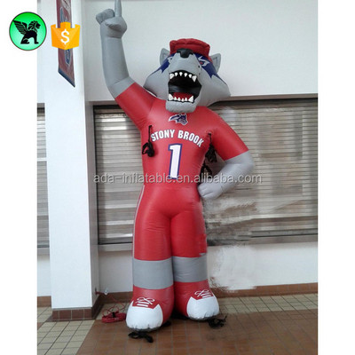 Football Cartoon Basketball Model Baseball Animal Customized Inflatable Wolf For Sports A378