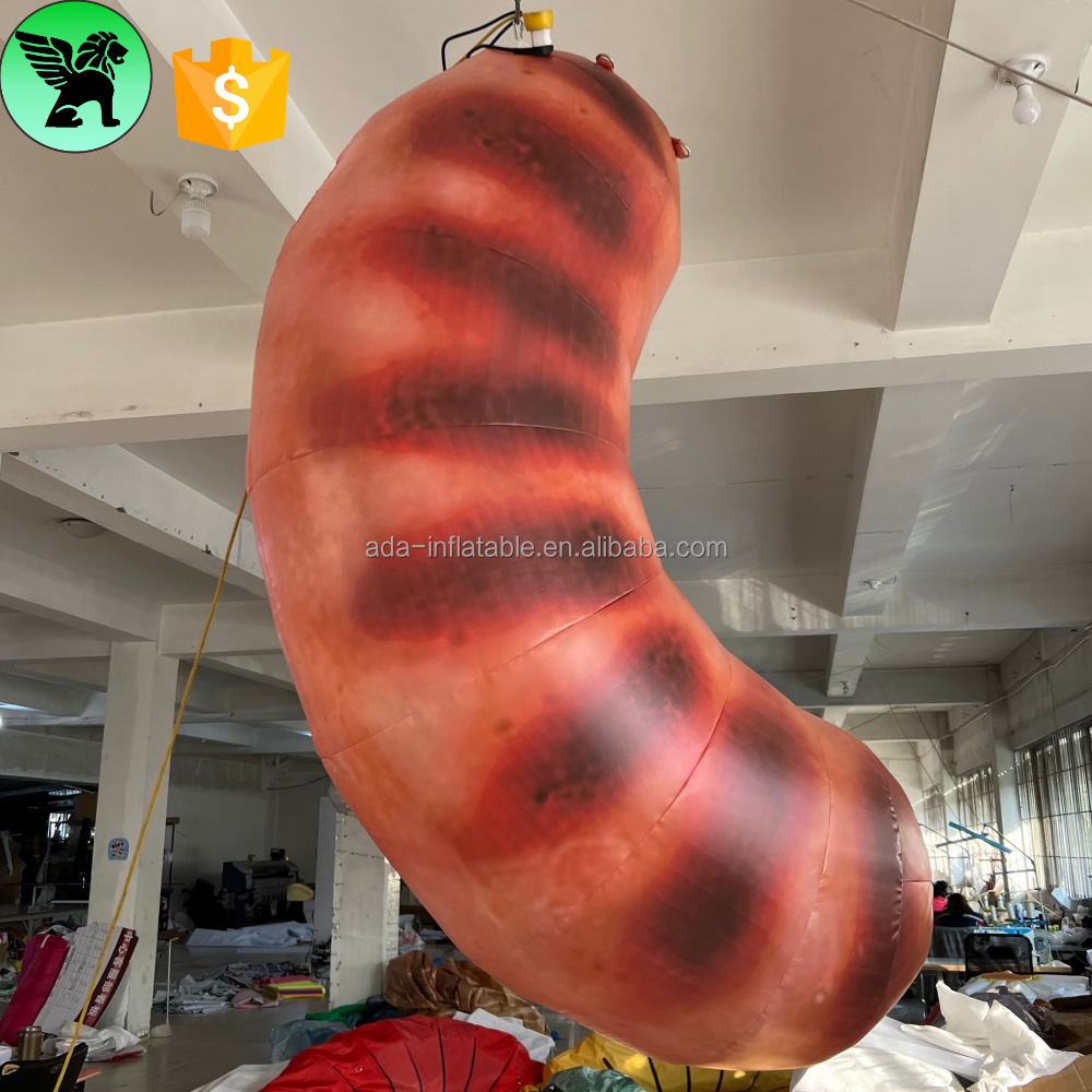 Advertising Promotional Inflatable Fast Food Customized Festival Giant Inflatable Hanging Hot Dog For Event A10514