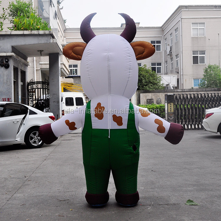 2m high bull walking costume inflatable cow costume with customized logo ST1366