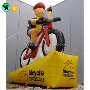 Advertising Sports Meet Game Bicycle Inflatable Replica Athlete Model For Bicycle Sports Event A670