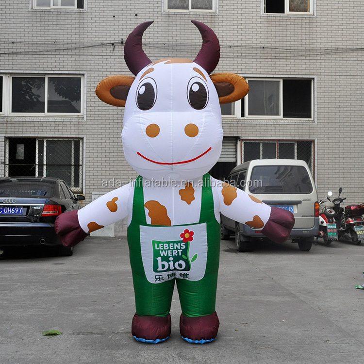 2m high bull walking costume inflatable cow costume with customized logo ST1366