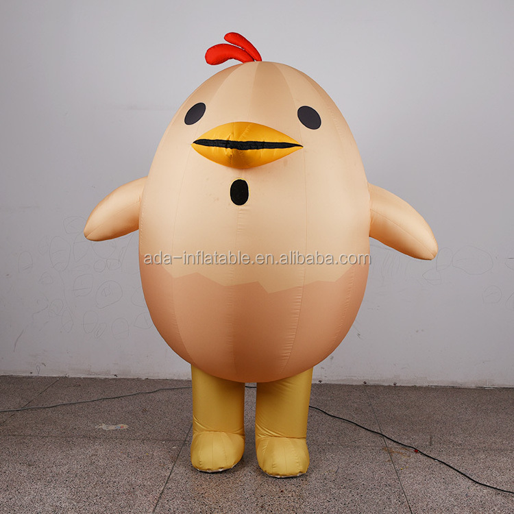 Advertising event decoration walking costume inflatable egg chicken for parade ST1374