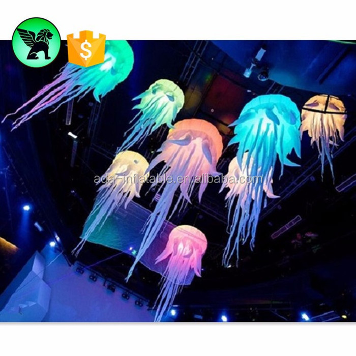 Wedding Event Hanging Jellyfish Inflatable Decoration 1.5m Lighting Party Inflatable Jellyfish For Wedding Y167