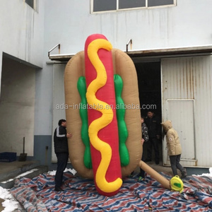 Customized design realistic inflatable hot dog for fast food restaurant promotion ST1426