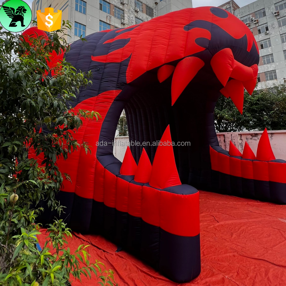 Advertising Animal Tunnel Inflatable Tiger Decoration Customized Giant Event Inflatable Animal Head For Festival A10097