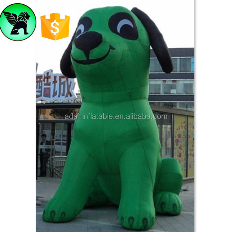 4m Green Inflatable Dalmatian Customized Giant Dalmatian Dog Inflatable For Festival Advertising A6321