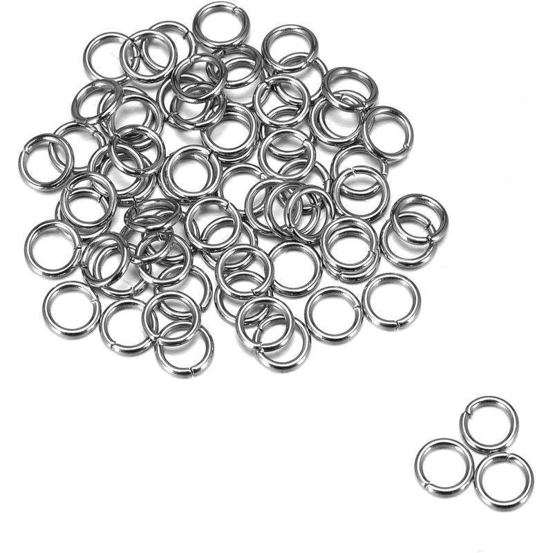 Stainless Steel Jump Rings Round Split Rings Wire Close Unsoldered Ring for Jewelry Making