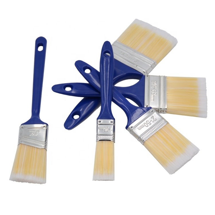 Plastic handle chip  brush with synthetic filament  of flat paint brush set