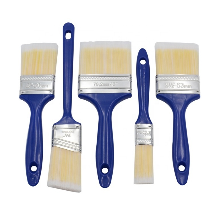 Plastic handle chip  brush with synthetic filament  of flat paint brush set