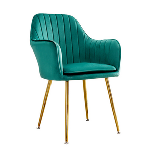 wholesale modern nordic velvet luxury green fabric Thread Dining room gold  Chair