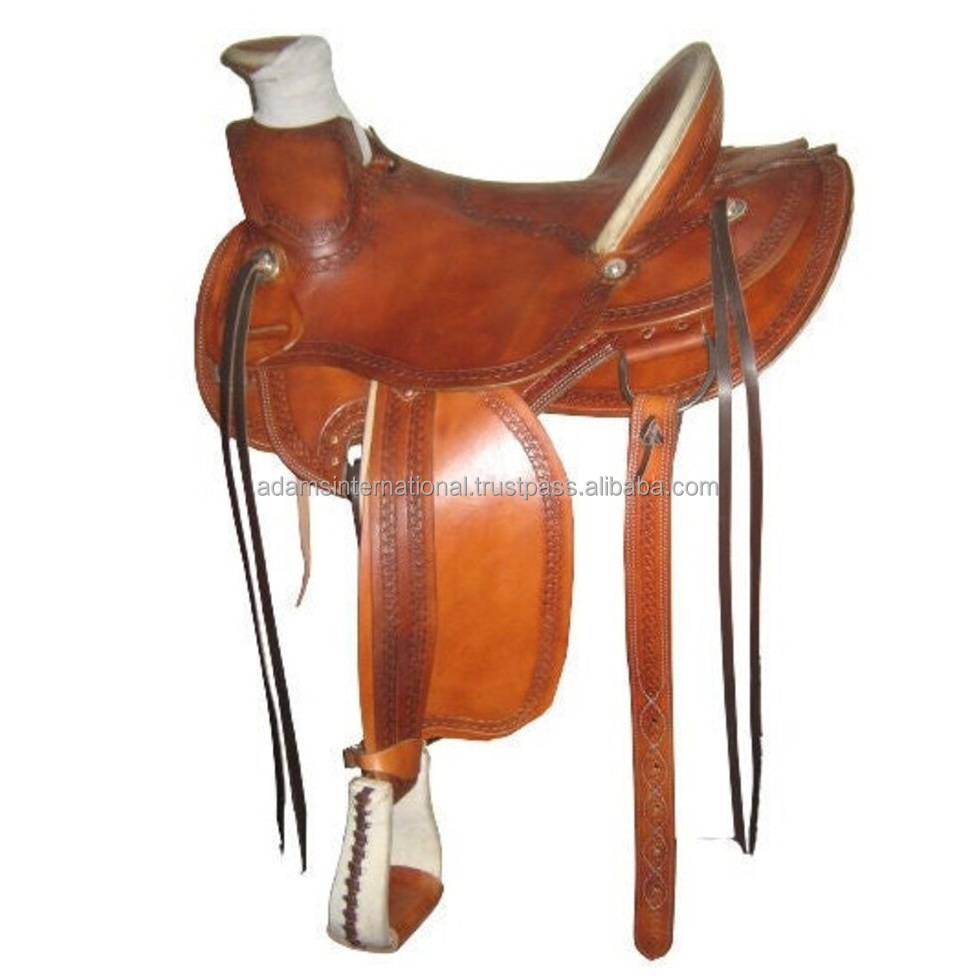 western Saddle New design Close Contact Leather Wade Horse Saddle & Tack Size- 12-18