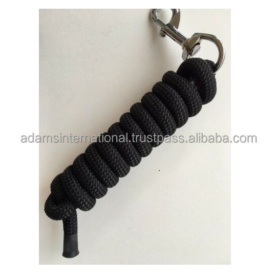 Premium quality rope halter equestrian horse riding products in black color Adams International wholesaler manufacturer