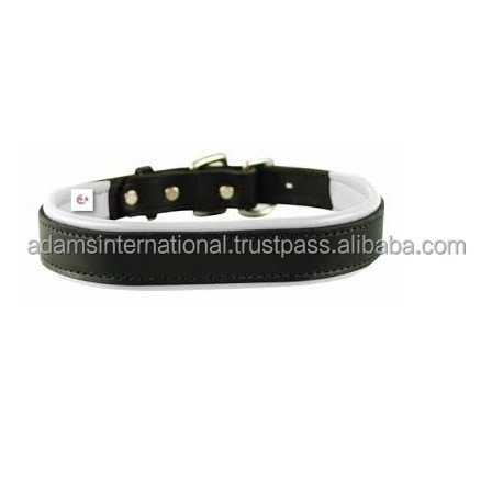 dog collar charm wholesale design your own logo luxury leather dog collar with Brass buckle dog accessories wholesaler