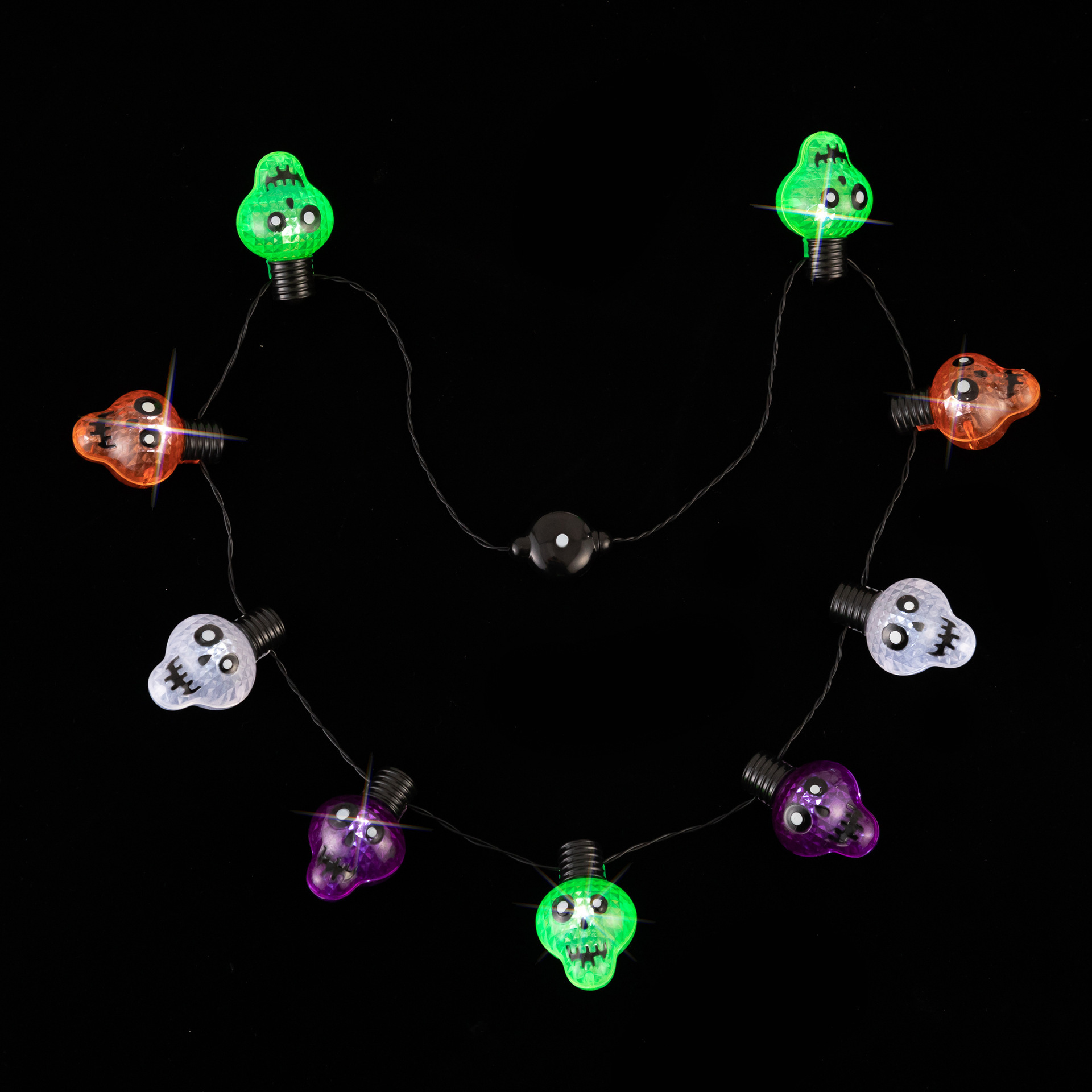 Halloween Glow Necklace pumpkin Mardi Gras Beads Light Up Necklaceor Party Decoration