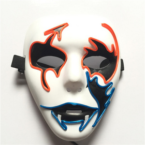 Halloween Led El Mask Bar Ktv Masquerade Luminous Glowing Mask Party Cosplay Led Masquerade Draw Masquerade El Neon Mask