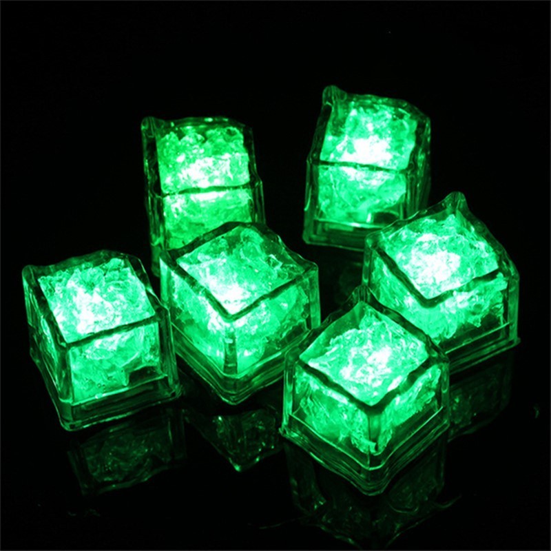 Dasheng LED Ice Cube Shape Lights Liquid Sensor Glowing Light up Ice Cubes for Drinks Bar Party Wedding Decorations