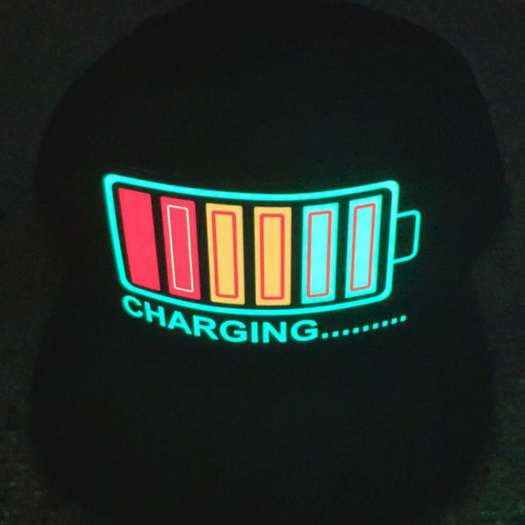 Promotion cheap dj club christmas concert custom logo advertising USB charging app control led message display hat