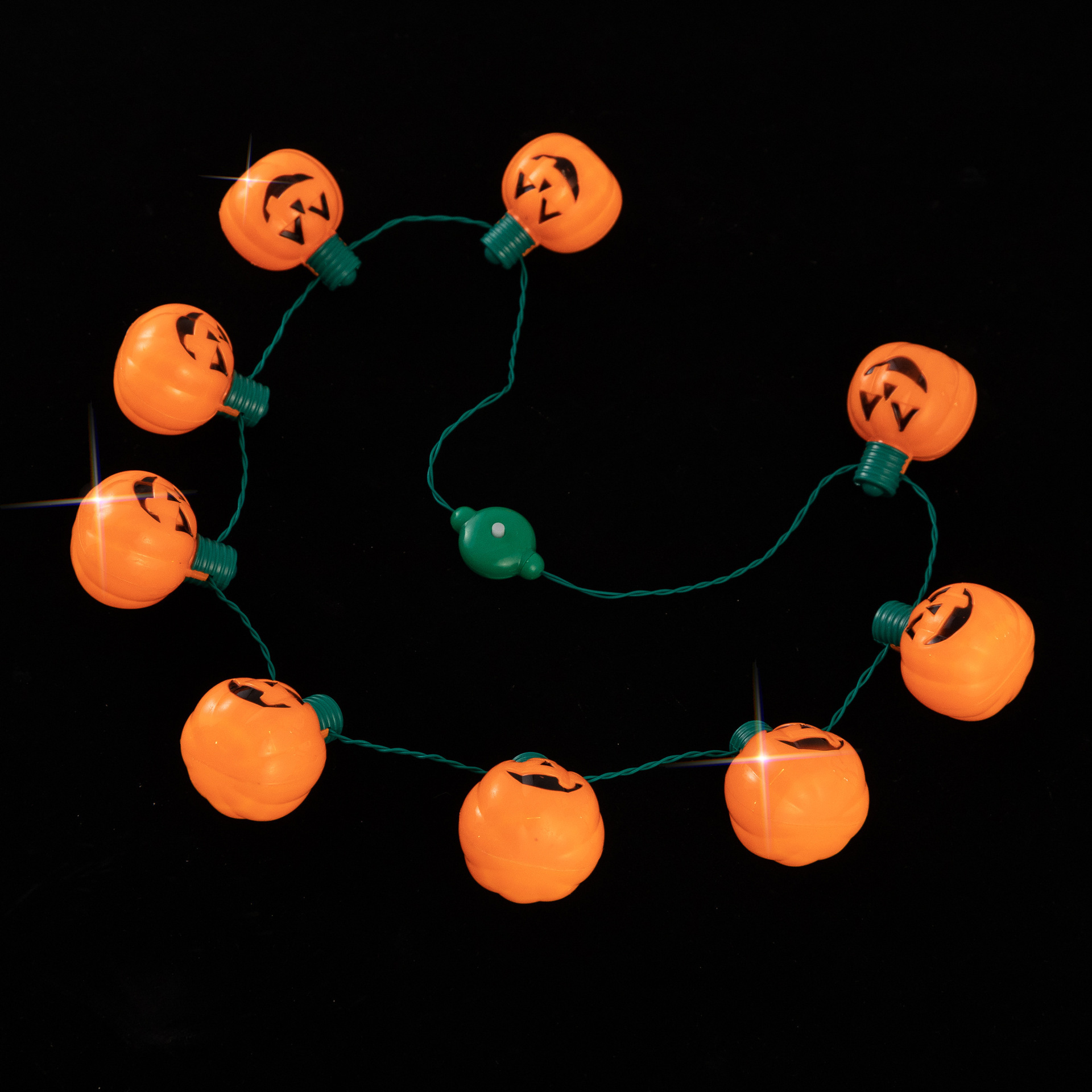 Halloween Glow Necklace pumpkin Mardi Gras Beads Light Up Necklaceor Party Decoration