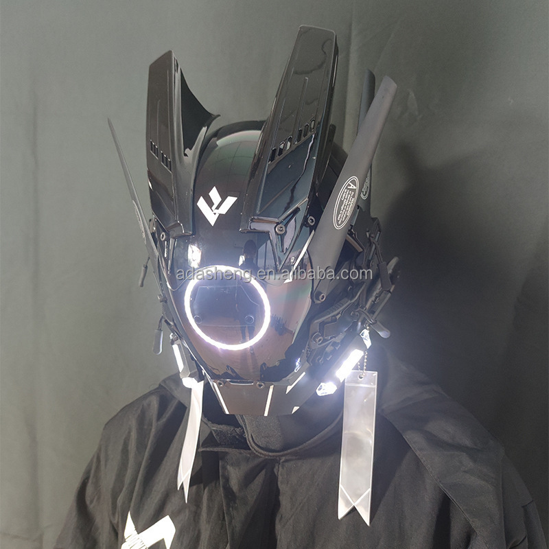 Dasheng Cyberpunk Mask Men Party Full Face Bluetooth APP LED Mask Halloween Cosplay Costume Accessory with LED Screen Mask