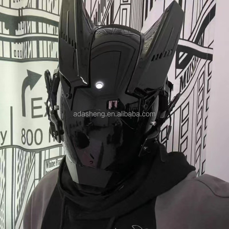 Dasheng Cyberpunk Mask Men Party Full Face Bluetooth APP LED Mask Halloween Cosplay Costume Accessory with LED Screen Mask