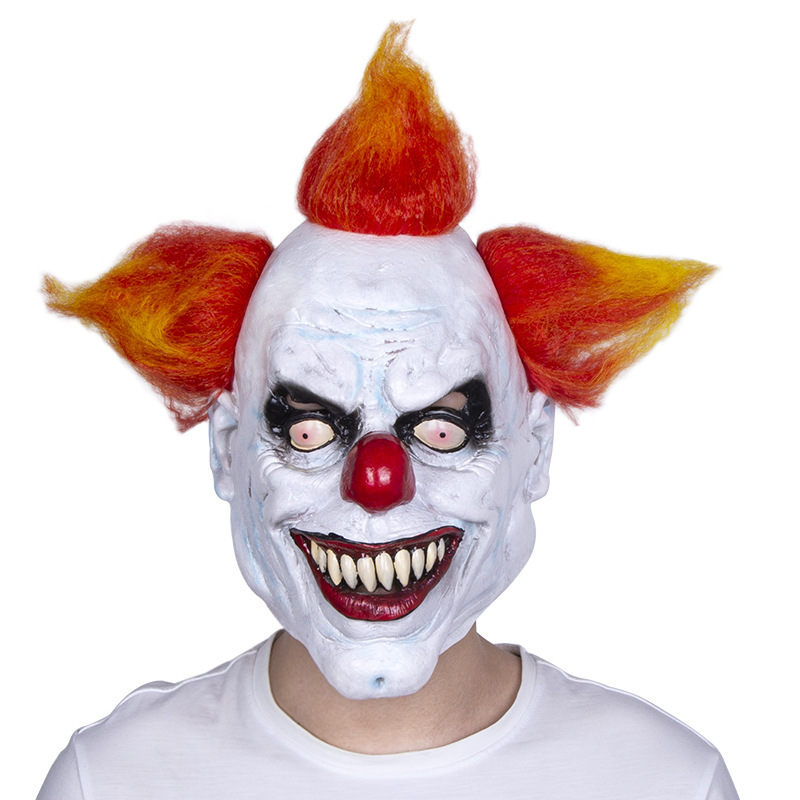 Clown Mask Costume Mask Halloween Masquerade Cosplay Costume Horror Clown Joker Latex Eco-friendly Party Masks 1pc/opp Bag 10pcs