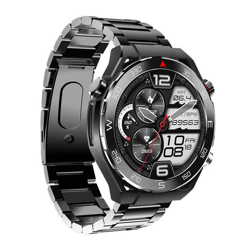 Men's Luxury Watch Stainless Steel Straps Voice Assistant HW5 Max Smart Watch NFC Montre Connected Watch 2023