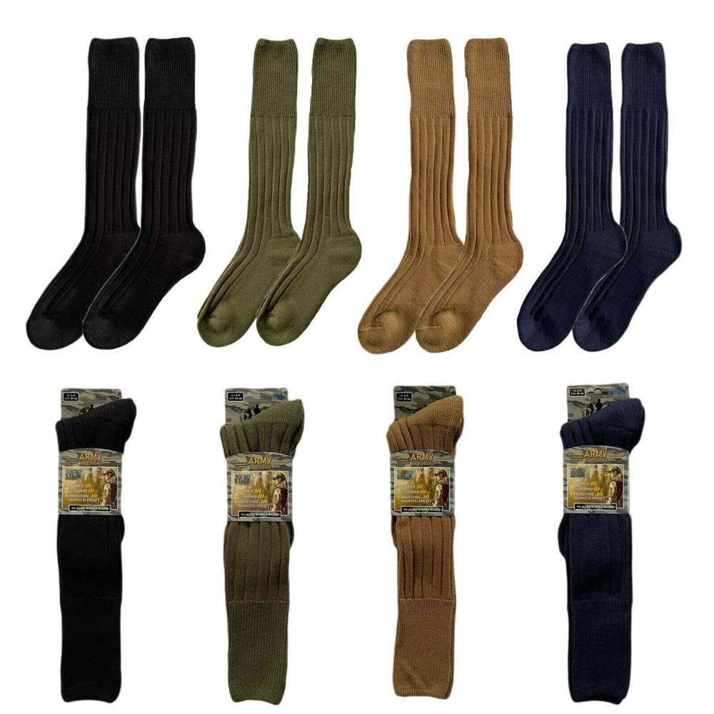 Custom Jungle Camouflage Green Cotton combat Patrol Socks Trekking Hiking Hunting boot work Athletic socks