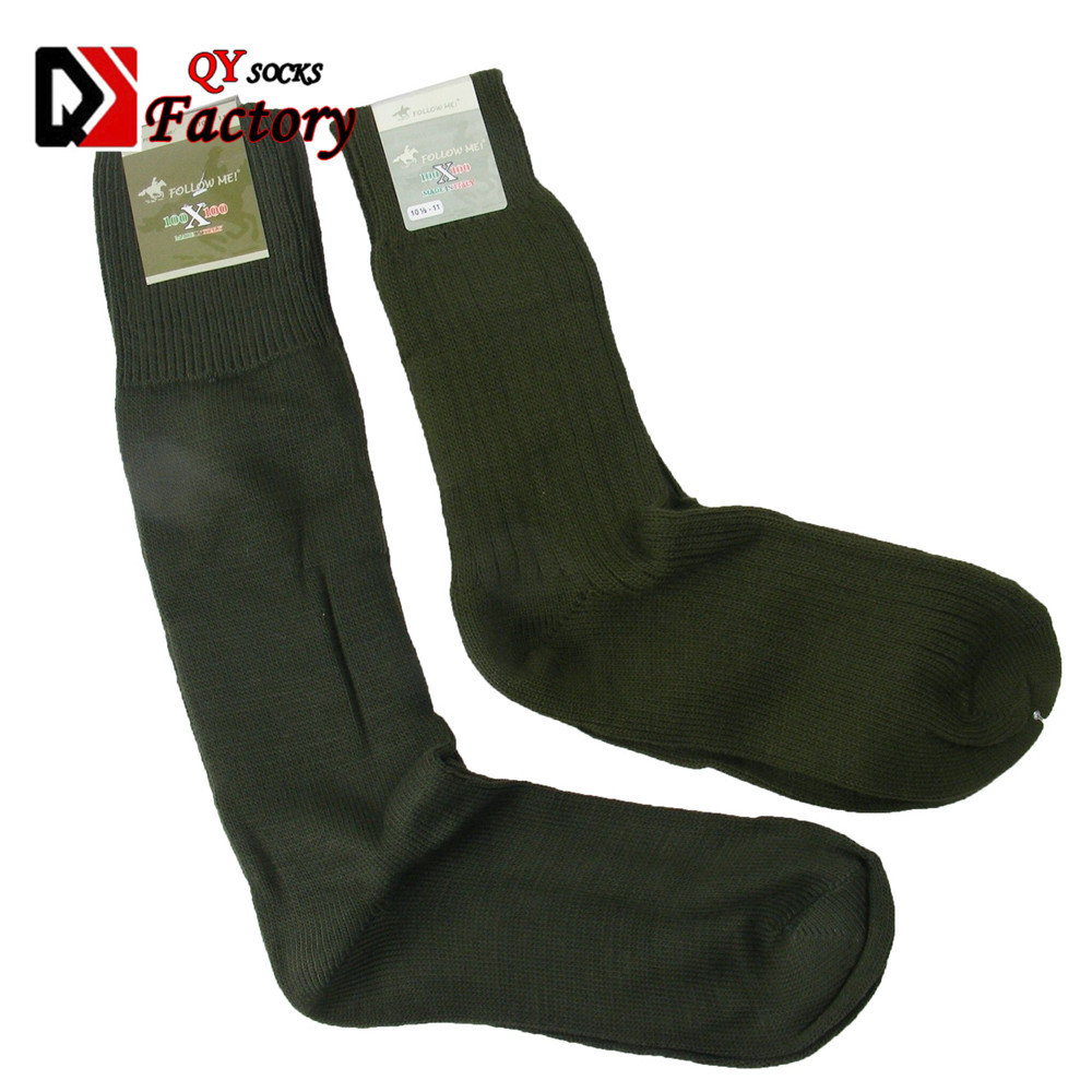 Custom Jungle Camouflage Green Cotton combat Patrol Socks Trekking Hiking Hunting boot work Athletic socks