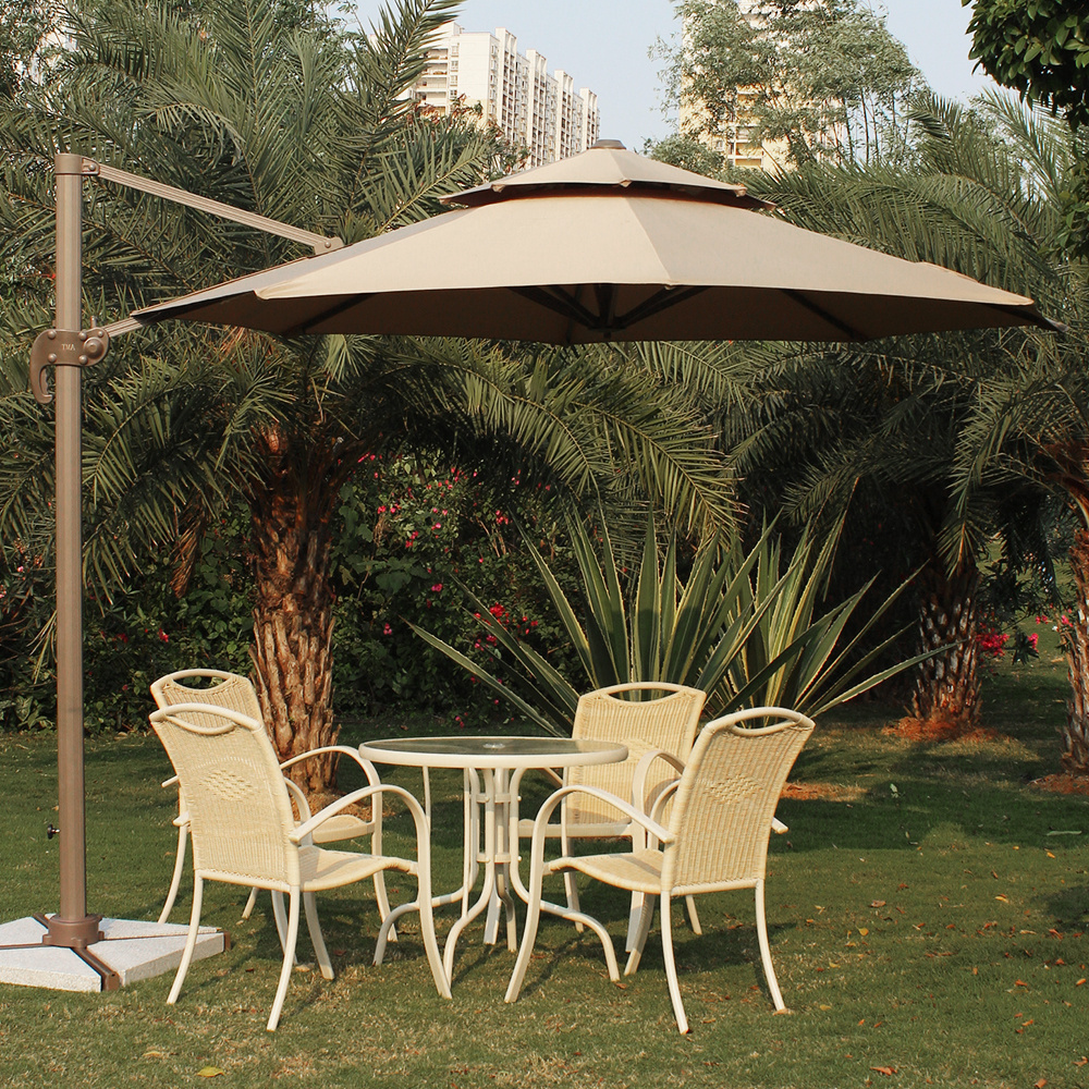 Windproof outdoors beach parasol crank system strong aluminum frame patio umbrellas & bases cantilever amp patio umbrellas